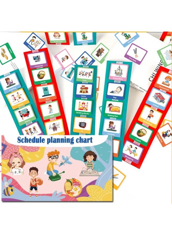 كابسترو مخطط الوقت البصري للأطفال - بطاقات لتنظيم الروتين اليومي والجدول الزمني للأطفال | لبناء العادات وتنمية الوعي بالوقت والتعلم المبكر - Image 1